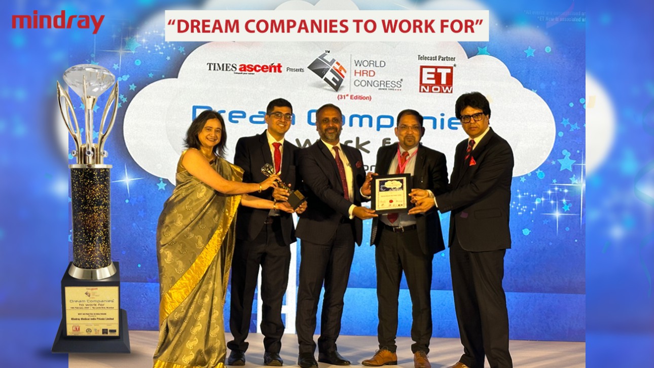 Mindray India was awarded "Dream Company to Work For" by World HRD