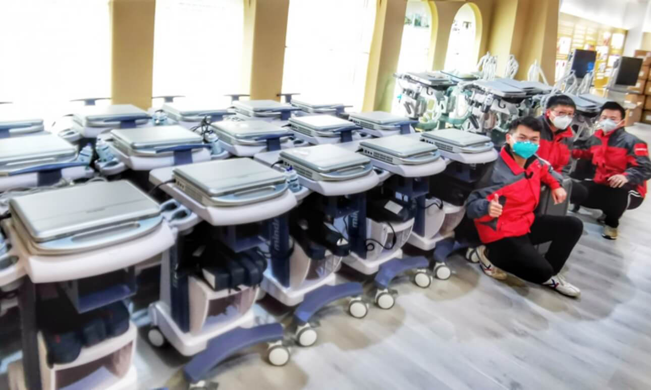 交付武汉同济医院的部分设备