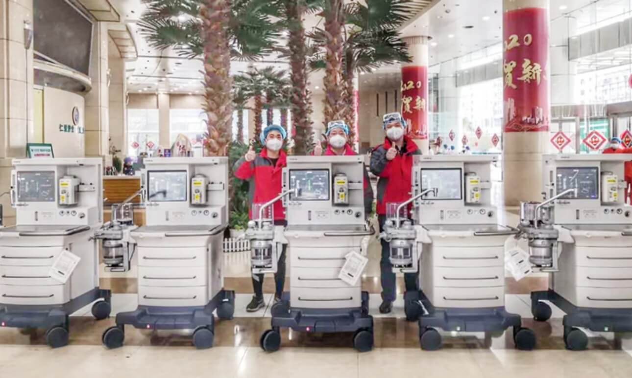 交付武汉协和医院的部分设备