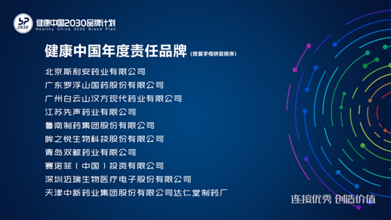 健康中国年度责任品牌榜单