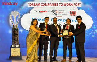 Mindray India was awarded "Dream Company to Work For" by World HRD Congress