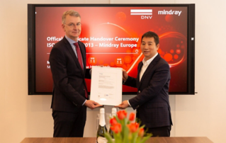 Mindray uzyskuje europejski certyfikat jakości ISO/IEC 27001:2013 przyznawany systemom zarządzania bezpieczeństwem informacji.