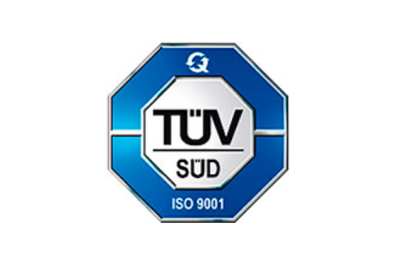 Certificado con ISO 9001 por TÜV.